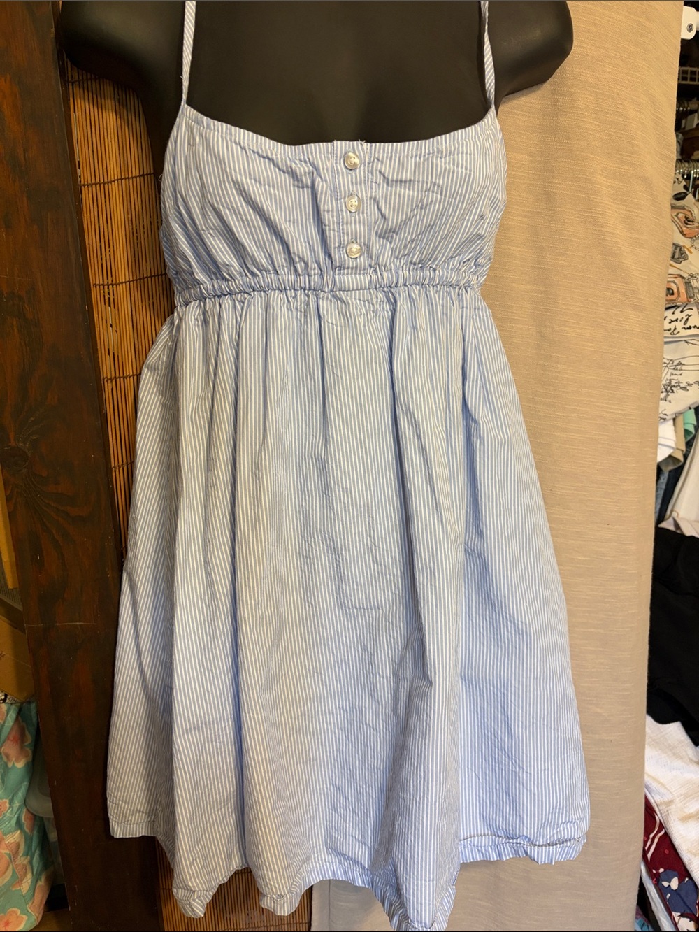 Glassons Light Blue and White Striped Sundress